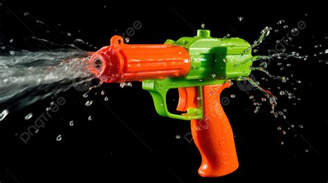 Water Gun Pumping With Water In Black Background, Water Gun Pictures Background Image And ...