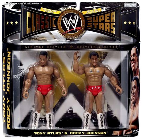 WWE Wrestling Classic Superstars Tony Atlas Rocky Johnson Action Figure ...