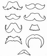 Coloring Mustache Pages sketch template