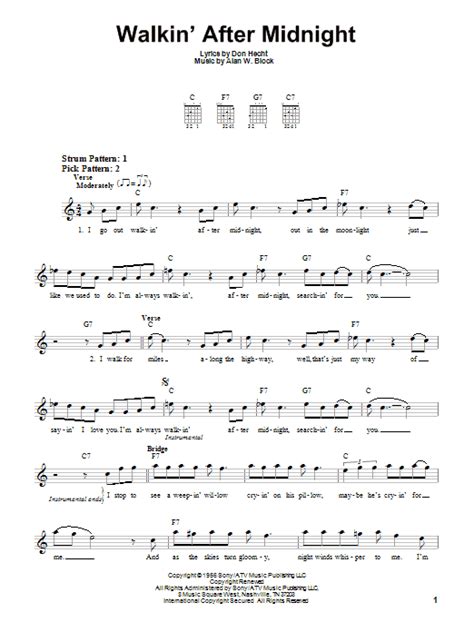 Walkin' After Midnight | Sheet Music Direct