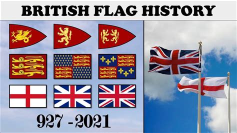 British/English Flag History. Every flag of England and UK 927-2021. - YouTube