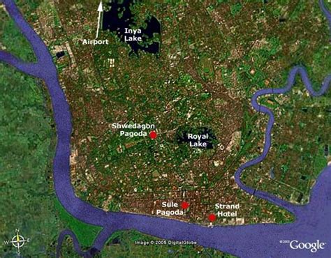 Yangon Map and Yangon Satellite Image