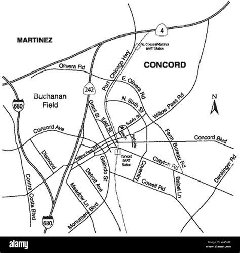 Vintage map of concord hi-res stock photography and images - Alamy