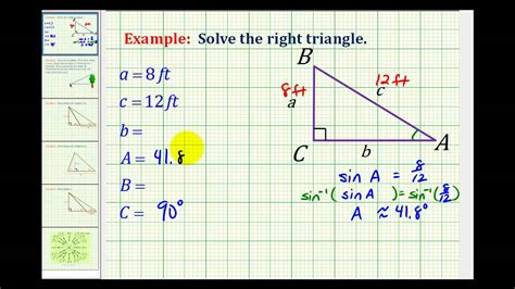 Example: Solve a Right Triangle Given the Length of Two Sides - YouTube