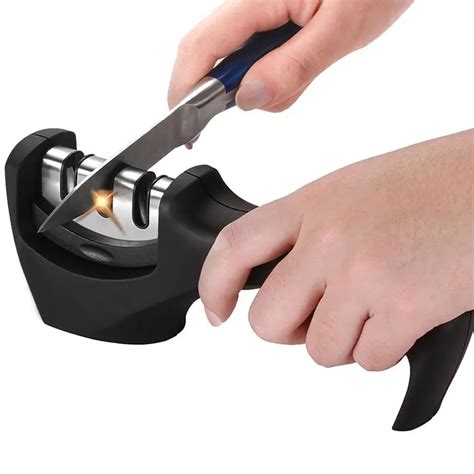 Knife Sharpener for Ceramic, Steel, Straight and Serrated Knives ...