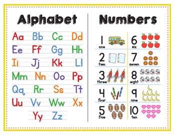 Color/Shapes/Number/Alphabet Sheet by Created Just For You | TPT