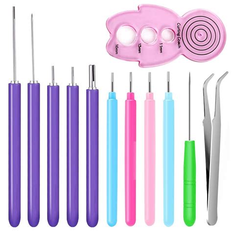 Buy 12 Pack Paper Quilling Tools Slotted Kit, Different Sizes Rolling Curling Quilling Needle ...