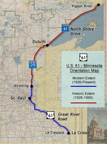 U.S. 61, Minnesota: Route History