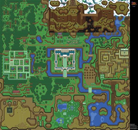 The Legend of Zelda: A Link to the Past - Light Overworld Map (Background) - SNES Super Nintendo