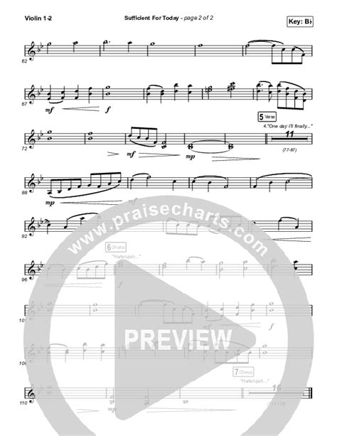 Sufficient For Today Violin Sheet Music PDF (Maverick City Music) - PraiseCharts