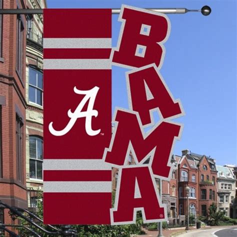 Alabama Crimson Tide 28" x 44" Crimson-Gray Cut-Out Applique Banner ...