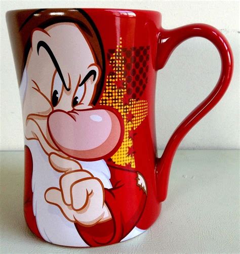 Disney Store Grumpy Mug Coffee Tea Stubborn Vexed Red 5" Tall 16 oz. This would be the perfect ...