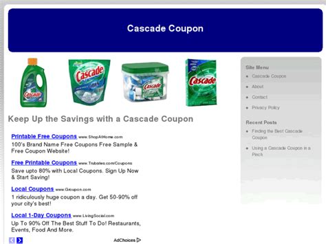 Cascadecoupon.com: Cascade Coupon