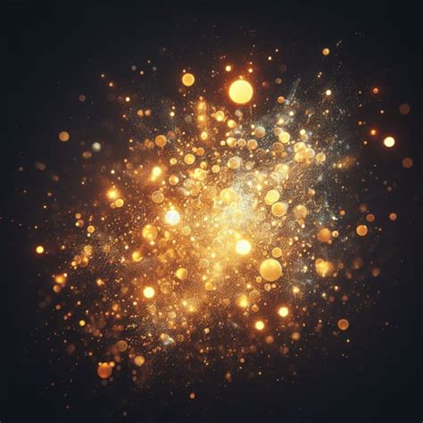 Golden Particles Background Stock Illustration - Illustration of text ...