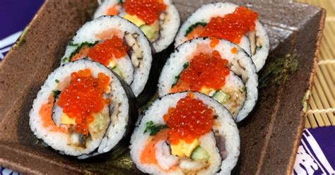 Japanese Big Sushi Roll Recipe by Aunty Eiko's international cuisine ...