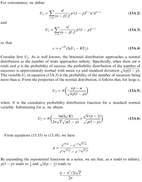 Black & Scholes formula derivation from a Binomial Tree - John C. Hull ...