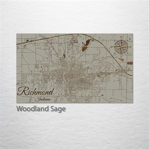 Richmond, Indiana Street Map – Fire & Pine