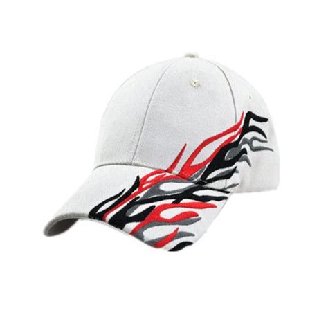 Cool flame embroidered baseball cap for men white sports baseball caps | Embroidered baseball ...