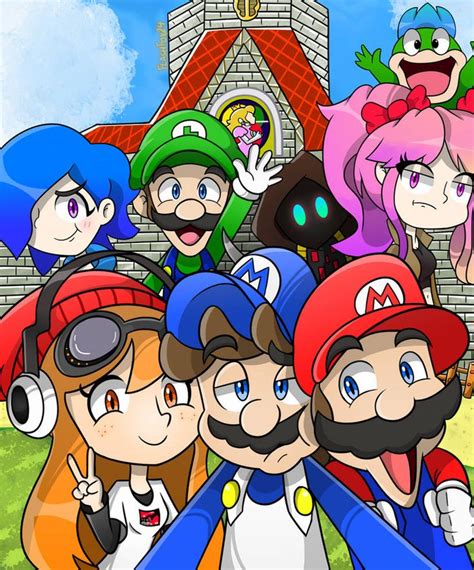 SMG4 Selfie Group by FlashFox24 on DeviantArt in 2021 | Graphic novel art, Mario comics ...