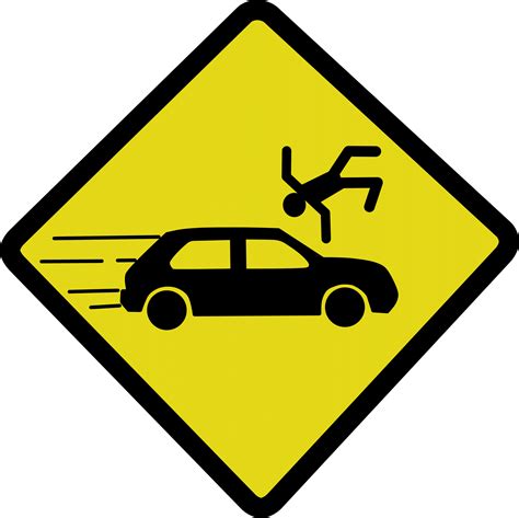 car accident sign - Clip Art Library