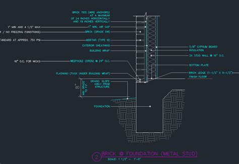 Brick Veneer Details for Wall Sections - Files, Plans and Details