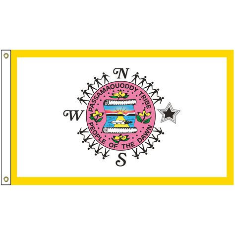 3' x 5' Passamaquoddy Tribe Flag w/ Heading & Grommets