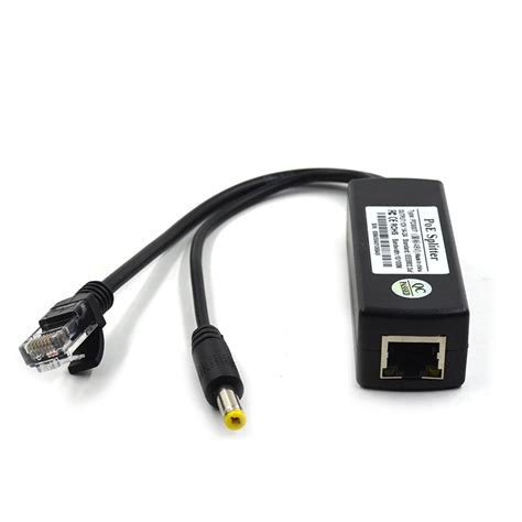 2pcs POE Connector Adapter Cable RJ45 POE Separator Network Power Separation Line,48V to 12V 2A ...