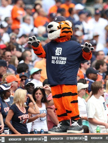 DETROIT, MI - JUNE 06: Detroit Tigers Mascot PAWS dances with the fans ...