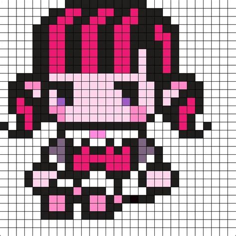 Draculaura Perler Kandi Pattern | Pixel art, Easy pixel art, Pixel art ...