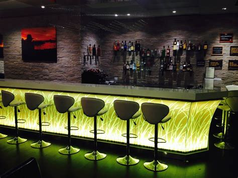 Luxury Artificial Marble Light up Juice Shop Pub Wine Bar Cocktail ...