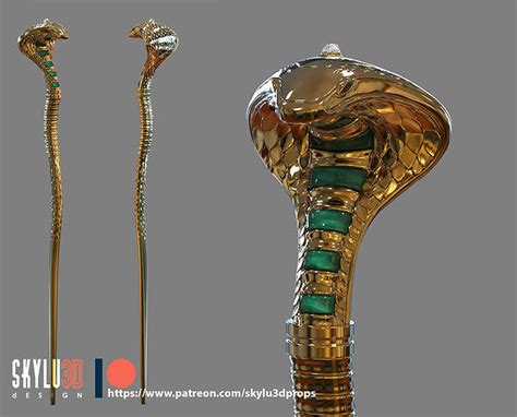 Aladdin 2019 - Jafar Cobra Staff 3D Print Files 3D model 3D printable ...