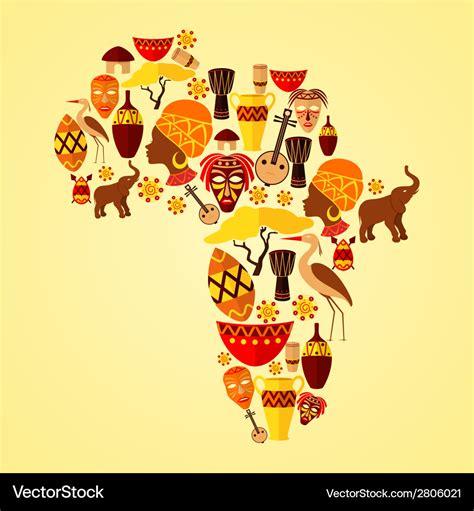 Africa seamless pattern Royalty Free Vector Image