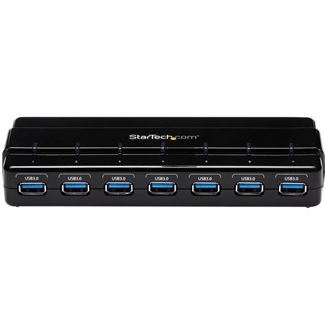 StarTech.com 7 Port SuperSpeed USB 3.0 Hub - Desktop USB Hub with Power ...