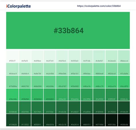 Cool Green Color | 33b864 information | Hsl | Rgb | Pantone