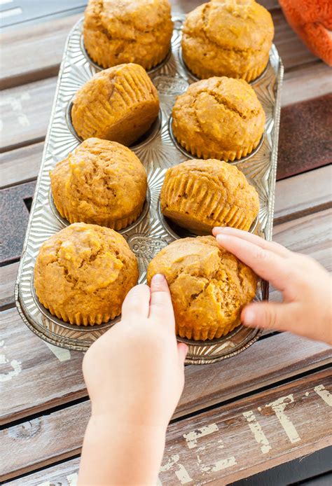 Pumpkin Muffins - Kid-Friendly + Mom-Approved - Peas and Crayons