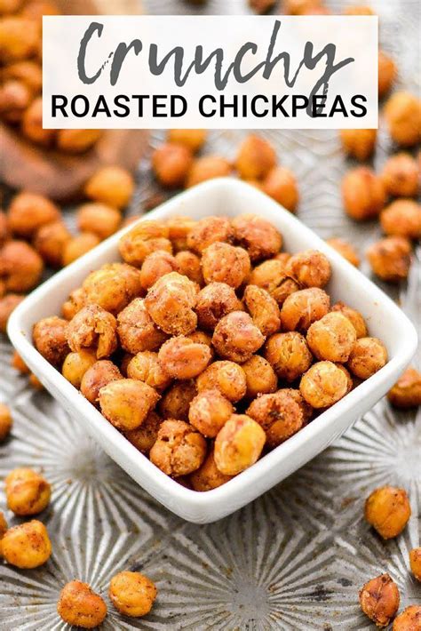 These perfectly seasoned Crunchy Roasted Chickpeas make a great snack or salad topper! They're ...