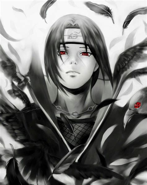 Itachi black&white Naruto Kakashi, Naruto Shippuden Sasuke, Anime Naruto, Itachi Uchiha Art ...