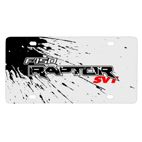 FORD F-150 RAPTOR SVT Splash Marks Graphic White Acrylic License Plate £43.45 - PicClick UK