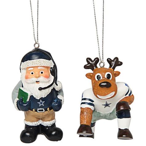 Dallas Cowboys Reindeer Games & Santa 2-Pack Ornament Set | Dallas cowboys christmas, Ornament ...