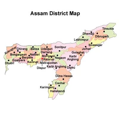 assam-districts-map-2023 | GKDuniya