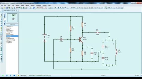 Colpitts Oscillator Simulation in Proteus - YouTube