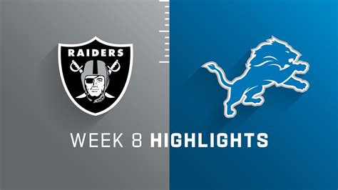 Las Vegas Raiders vs. Detroit Lions highlights | Week 8