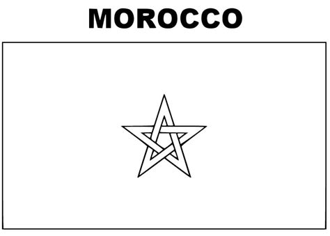 Coloriage Dessin Gratuit de Drapeau du Maroc - télécharger et imprimer ...