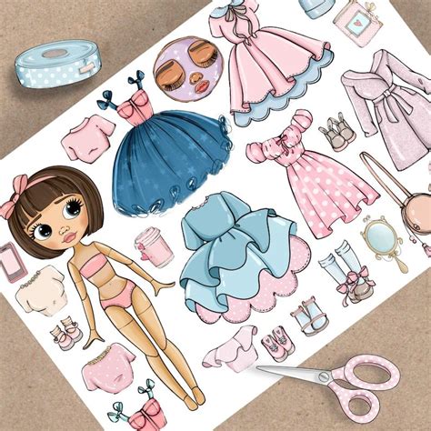 Paper Dolls Clothing, Barbie Paper Dolls, Paper Doll Dress, Dress Up Dolls, Paper Dolls Diy ...