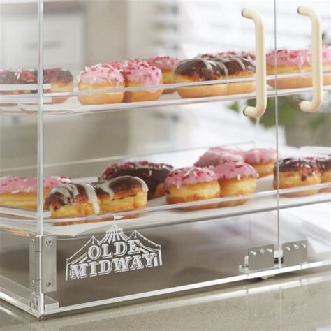 3-Tier Commercial Acrylic Bakery Display Case, Pastry Donuts Desserts ...