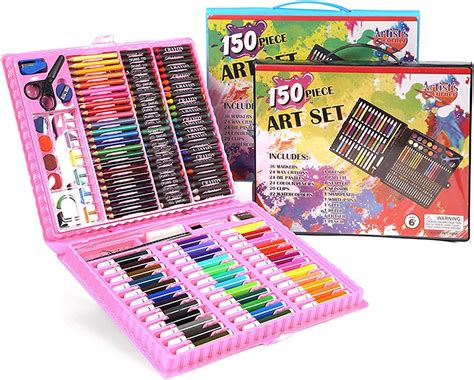 150 Piece Deluxe Art Set, Artist Drawing&Painting Set, Art Supplies for Kids with Portable Art ...