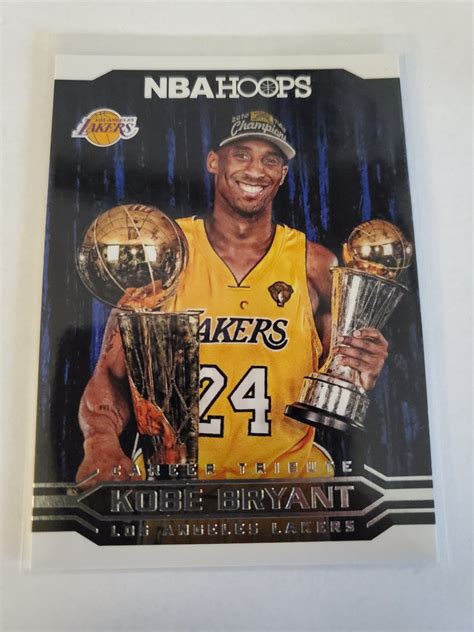 Kobe Bryant 2017-18 NBA Hoops Career Tribute Base Card #296