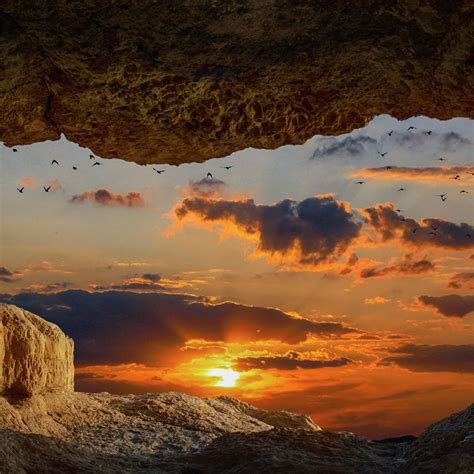 cave rock sunset 8k iPad Wallpapers Free Download