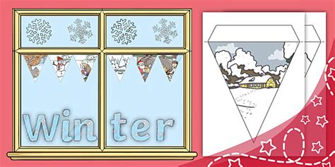 Winter Window Display (teacher made) - Twinkl