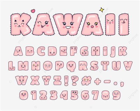 Kawaii Font Alphabet Abc Cartoon, Cartoon Clipart, Abc Clipart ...